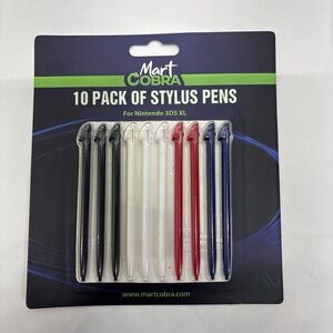 Mart Cobra Stylus Pens for Nintendo 3DS XL, 10 pack. Gaming.